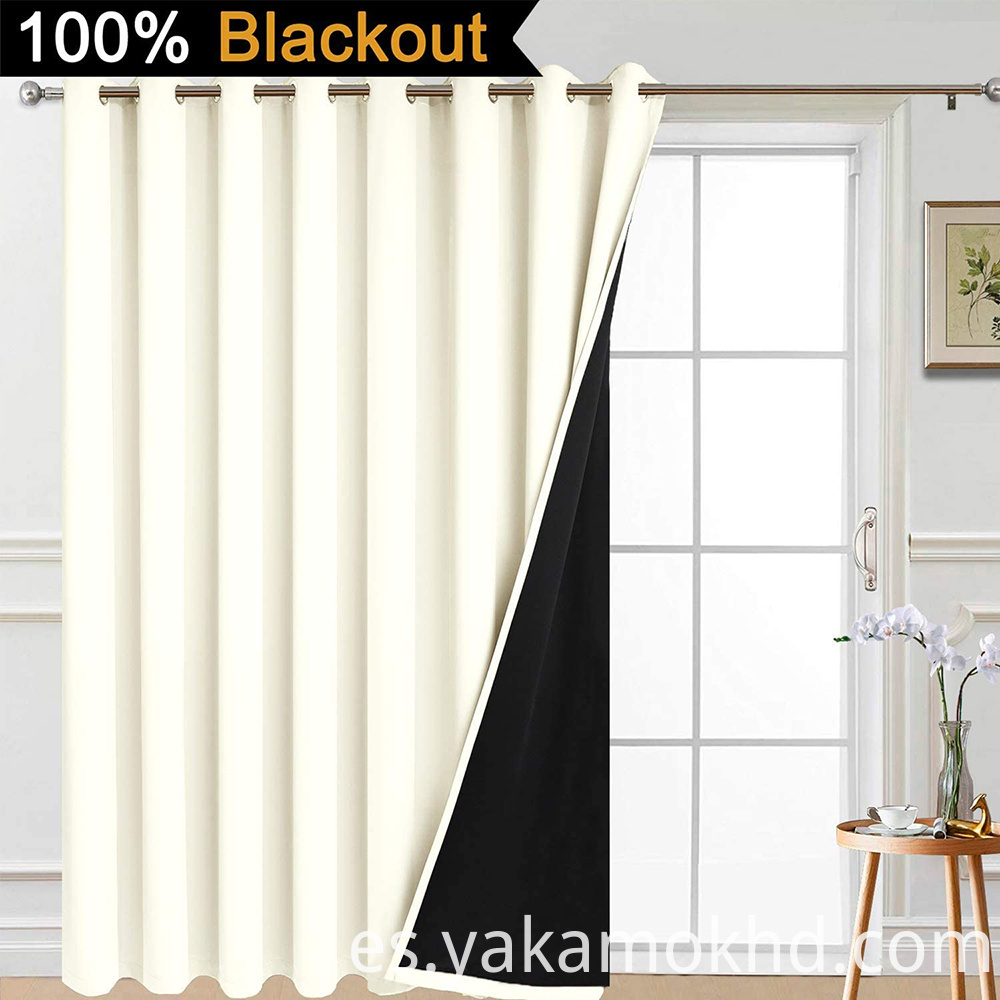 Cortinas para puertas de patio color crema Total Shade Cream Total Shade Patio Door Curtains
